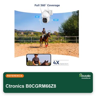 Ctronics cámara vigilancia exterior sim