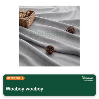 Woaboy cortinas lino ojales 140x175cm gris