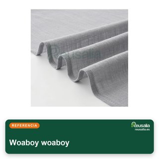 Woaboy cortinas lino ojales 140x175cm gris