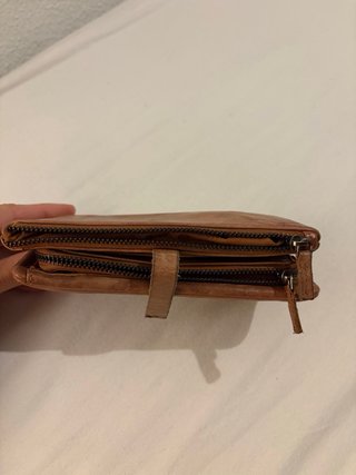 Cartera de piel abbacino mujer marrón