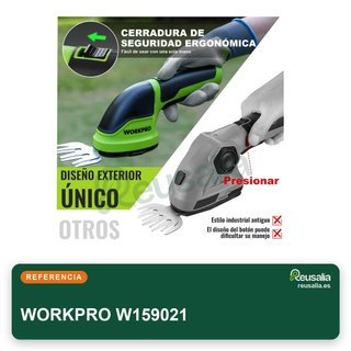 WORKPRO tijeras cortacésped y cortasetos 2 en 1