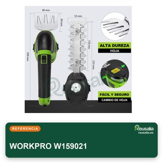 WORKPRO tijeras cortacésped y cortasetos 2 en 1