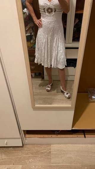 Sandalias Yokono Piel Tacón Medio Blancas