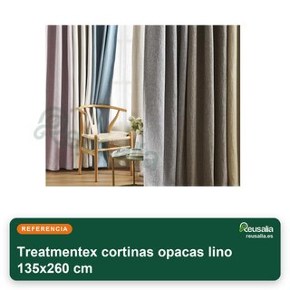 Treatmentex cortinas opacas lino 135x260 cm