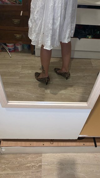 Zapatos leopardo pelo tacón bajo