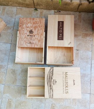 5 Cajas de Madera con tapa manualidades decoración