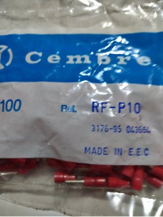 Lotto 200 Terminali Cembre RF-P10 Rossi