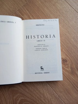 Heródoto: Historia. Libros I y II