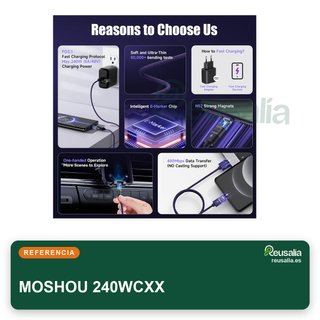 Cable magnético carga rápida 240W Xiaomi iPhone
