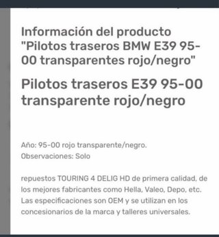 Pilotos Traseros BMW E39 (1995-2000)