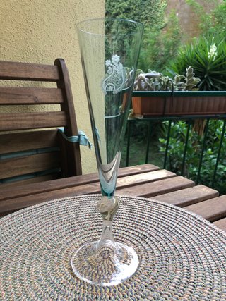 Flûte Vetro di Murano Blu Trasparente