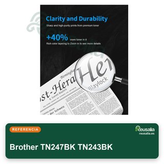 Brother TN247BK TN243BK Pack 2 tóner compatible