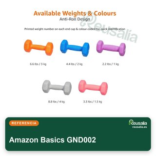 Amazon Basics par mancuernas neopreno 2 kg