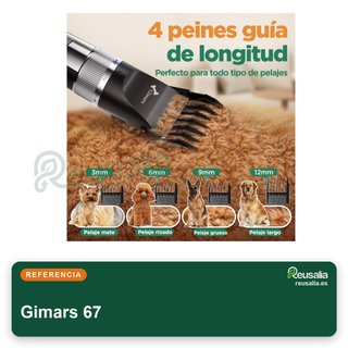 Gimars cortapelos perros inalámbrico recargable