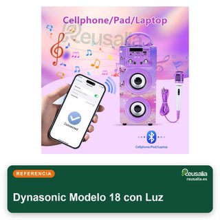 Dynasonic Modelo 18 con Luz karaoke portátil niños