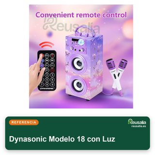 Dynasonic Modelo 18 con Luz karaoke portátil niños