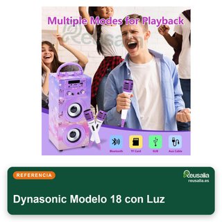 Dynasonic Modelo 18 con Luz karaoke portátil niños