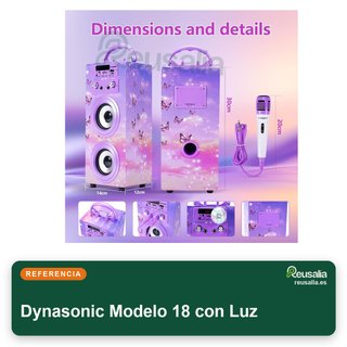 Dynasonic Modelo 18 con Luz karaoke portátil niños
