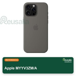 Apple funda silicona protección gris piedra