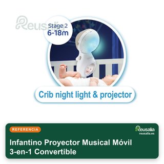 Infantino móvil proyector luz nocturna bebé
