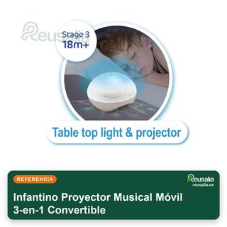 Infantino móvil proyector luz nocturna bebé