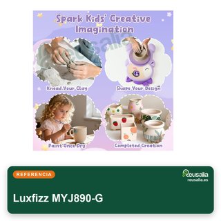 Luxfizz torno alfarería niños con arcilla