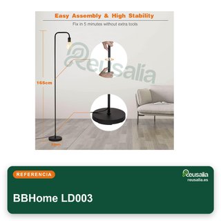 BBHome lámpara de pie metal retro minimalista