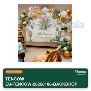 Telón de fondo dorado para bautizo y comunión