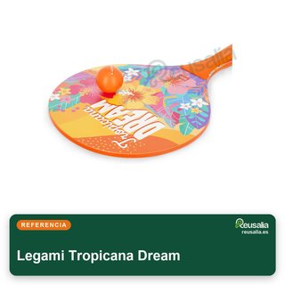 Legami Tropicana Dream raquetas playa madera funda