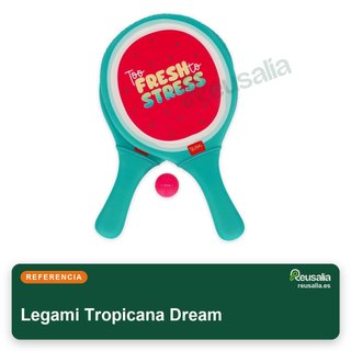 Legami Tropicana Dream raquetas playa madera funda