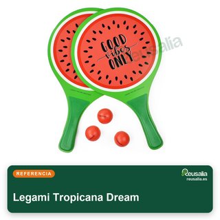 Legami Tropicana Dream raquetas playa madera funda