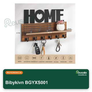 Bibykivn organizador llaves estante madera