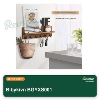 Bibykivn organizador llaves estante madera