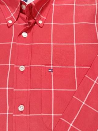 Camisa Tommy Hilfiger cuadros roja Talla L