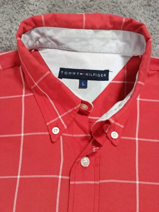 Camisa Tommy Hilfiger cuadros roja Talla L