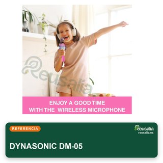DYNASONIC micrófono karaoke inalámbrico luces