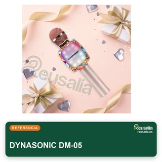 DYNASONIC micrófono karaoke inalámbrico luces