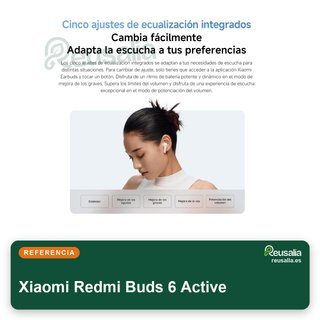 Xiaomi Redmi Buds 6 Active 36h autonomía rosa
