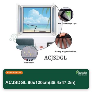 Mosquitera ventana 90x120cm con cinta mágica