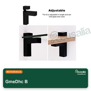 Escuadras soporte estante vidrio zinc