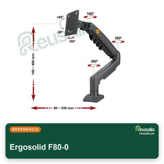 Ergosolid brazo soporte monitor 17-30" VESA 75-100