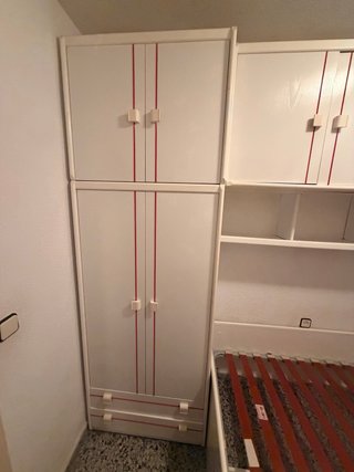 Dormitorio de madera completo modular blanco