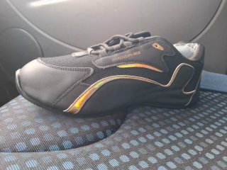 Zapatos Deportivos Malla Negro/Dorado