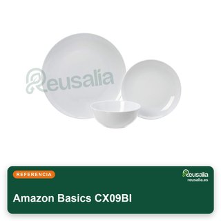 Amazon Basics vajilla porcelana 18 piezas