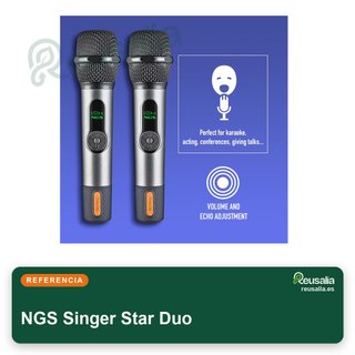 - NGS Singer Star Duo micrófonos inalámbricos