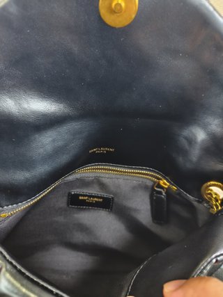 Bolso YSL Nube Puffer Dorado Negro