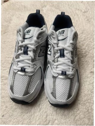 New Balance 530 Blanco Plata Marino Talla 38.5