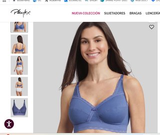 Sujetador Playtex Cruzado Mágico sin aros azul