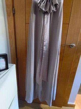 Vestido largo gris