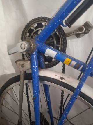 Bicicleta azul vintage